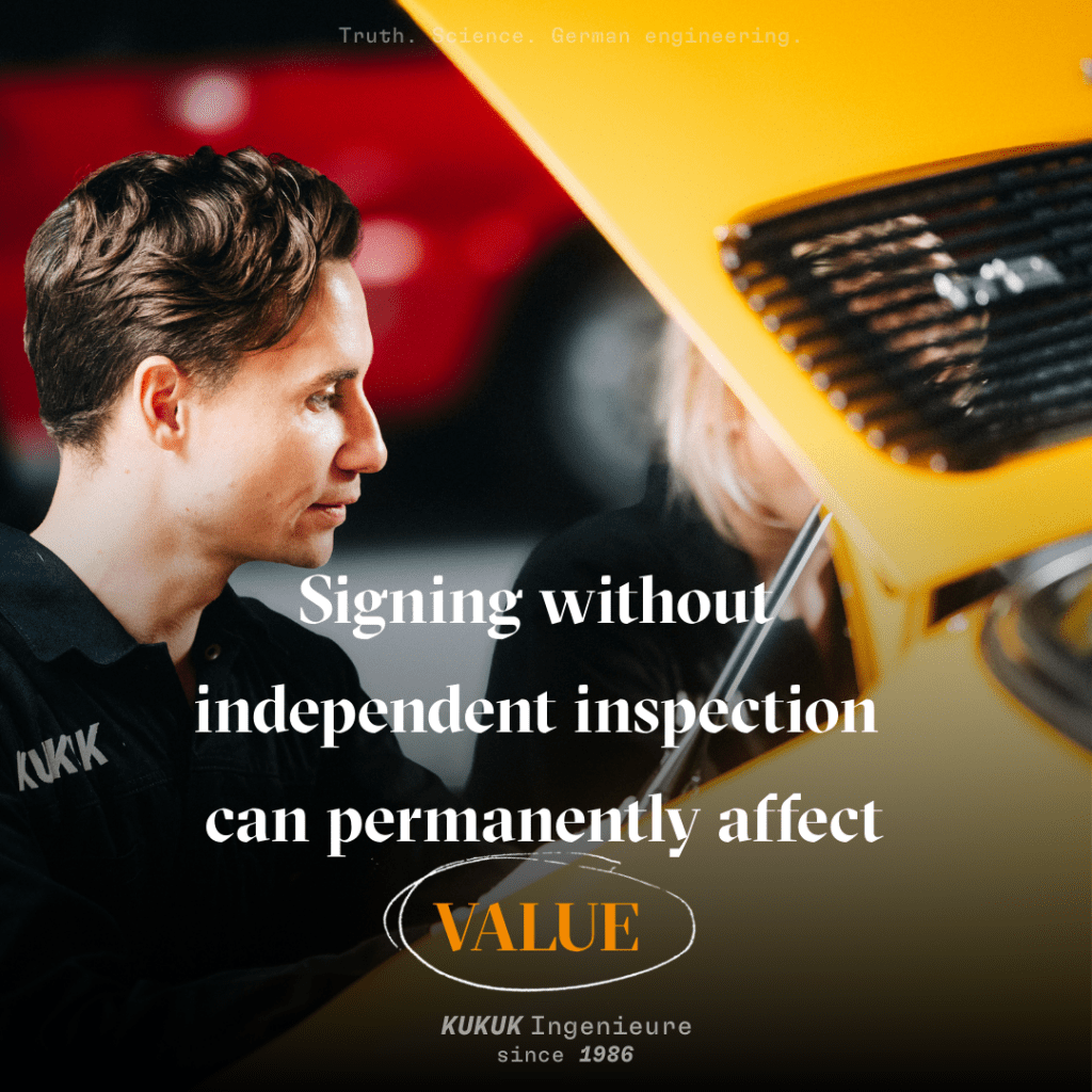 Signing without independent inspection can permanently affect Value.