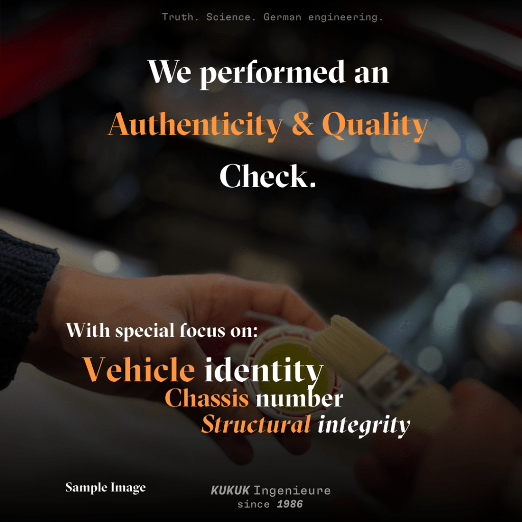 We performed an Authenticity & Quality check.