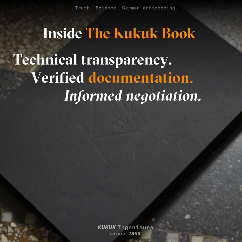 Inside The KUKUK Book: Technical transparnecy , verified documentation and informed negotiation.